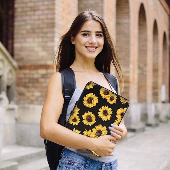 Sunflower Padded Water Resistant 15" Tablet Laptop Case NWT - Picture 6 of 7